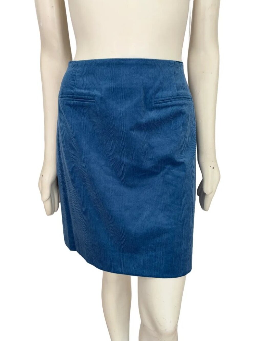 NWT LK BENNETT Deborah Corduroy Skirt Blue SZ 10